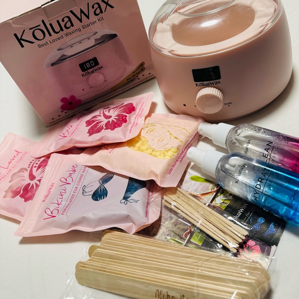 KolaWax Premium Waxing Kit for Women - Hot Melt Hard Wax Warmer for Hair Removal